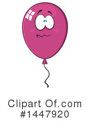 Magenta Party Balloon Clipart #1447920 by Hit Toon
