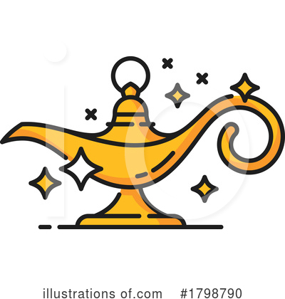 Magic Lamp Clipart #1798790 by Vector Tradition SM