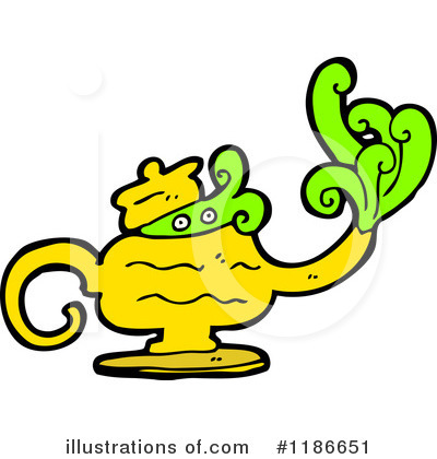 Royalty-Free (RF) Magic Lamp Clipart Illustration by lineartestpilot - Stock Sample #1186651