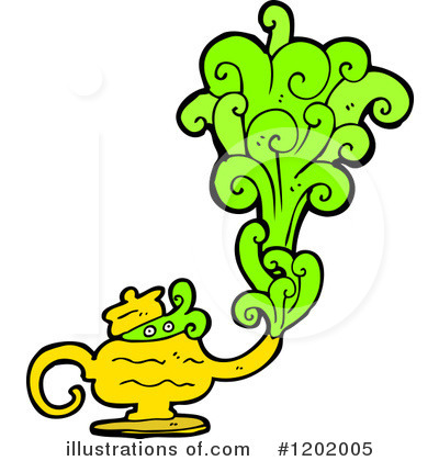 Royalty-Free (RF) Magic Lamp Clipart Illustration by lineartestpilot - Stock Sample #1202005
