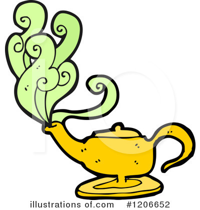 Royalty-Free (RF) Magic Lamp Clipart Illustration by lineartestpilot - Stock Sample #1206652