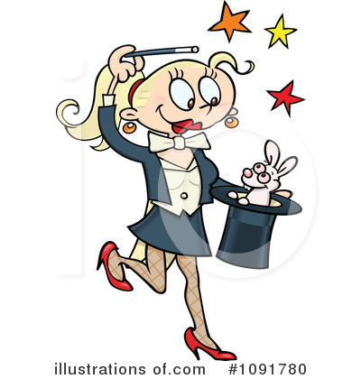 Royalty-Free (RF) Magician Clipart Illustration by gnurf - Stock Sample #1091780