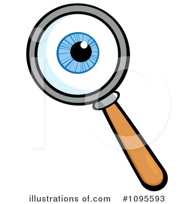 Royalty-Free (RF) Magnifying Glass Clipart Illustration by Hit Toon - Stock Sample #1095593