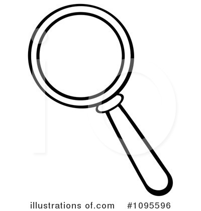 Royalty-Free (RF) Magnifying Glass Clipart Illustration by Hit Toon - Stock Sample #1095596