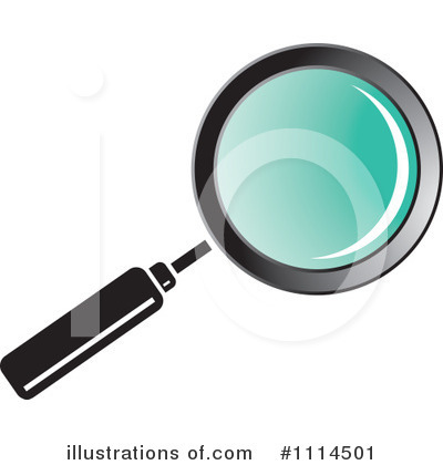 Royalty-Free (RF) Magnifying Glass Clipart Illustration by Lal Perera - Stock Sample #1114501
