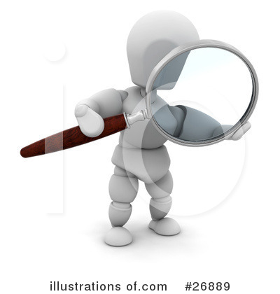 Royalty-Free (RF) Magnifying Glass Clipart Illustration by KJ Pargeter - Stock Sample #26889