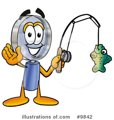 Royalty-Free (RF) Magnifying Glass Clipart Illustration by Mascot Junction - Stock Sample #9842