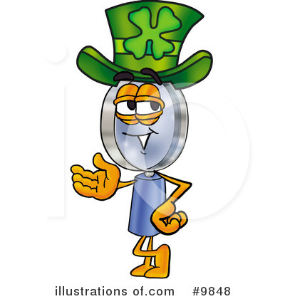 Royalty-Free (RF) Magnifying Glass Clipart Illustration by Mascot Junction - Stock Sample #9848