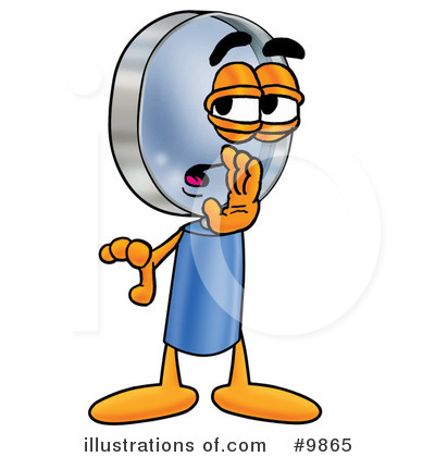 Royalty-Free (RF) Magnifying Glass Clipart Illustration by Mascot Junction - Stock Sample #9865