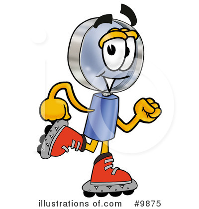 Royalty-Free (RF) Magnifying Glass Clipart Illustration by Mascot Junction - Stock Sample #9875