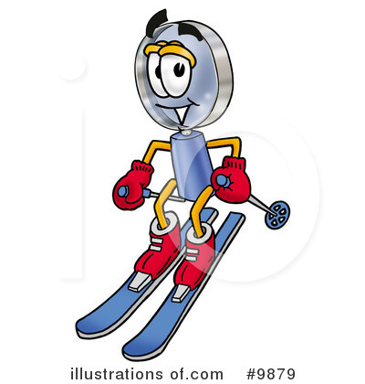 Royalty-Free (RF) Magnifying Glass Clipart Illustration by Mascot Junction - Stock Sample #9879