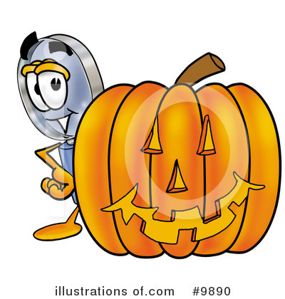 Royalty-Free (RF) Magnifying Glass Clipart Illustration by Mascot Junction - Stock Sample #9890