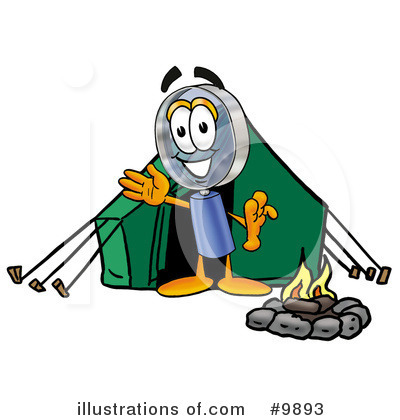 Royalty-Free (RF) Magnifying Glass Clipart Illustration by Mascot Junction - Stock Sample #9893