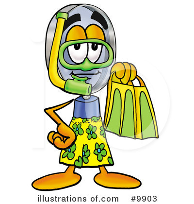 Royalty-Free (RF) Magnifying Glass Clipart Illustration by Mascot Junction - Stock Sample #9903