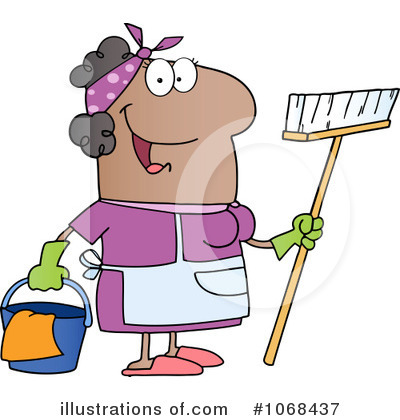Royalty-Free (RF) Maid Clipart Illustration by Hit Toon - Stock Sample #1068437
