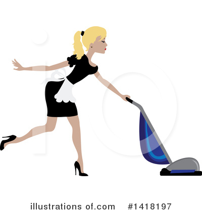 Royalty-Free (RF) Maid Clipart Illustration by Pams Clipart - Stock Sample #1418197