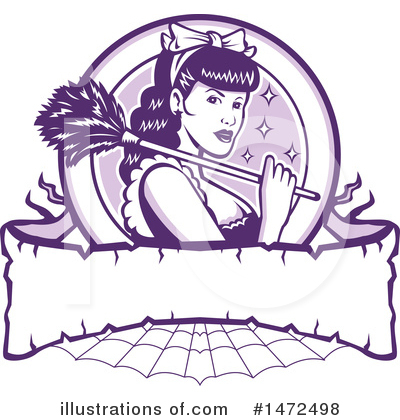 Royalty-Free (RF) Maid Clipart Illustration by patrimonio - Stock Sample #1472498