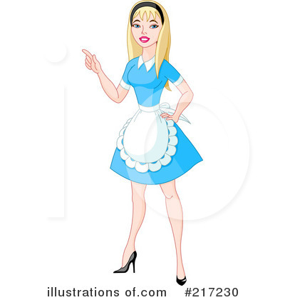 Royalty-Free (RF) Maid Clipart Illustration by Pushkin - Stock Sample #217230