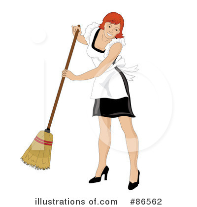 Royalty-Free (RF) Maid Clipart Illustration by Pams Clipart - Stock Sample #86562