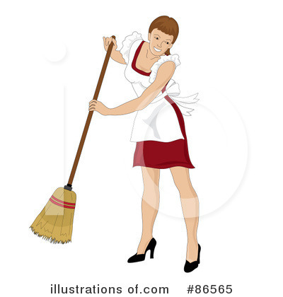 Royalty-Free (RF) Maid Clipart Illustration by Pams Clipart - Stock Sample #86565