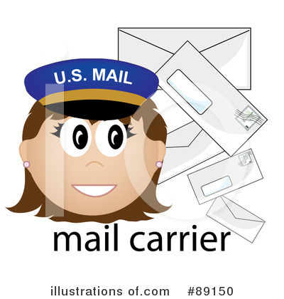 Royalty-Free (RF) Mail Carrier Clipart Illustration by Pams Clipart - Stock Sample #89150
