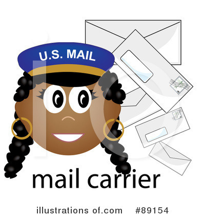 Royalty-Free (RF) Mail Carrier Clipart Illustration by Pams Clipart - Stock Sample #89154
