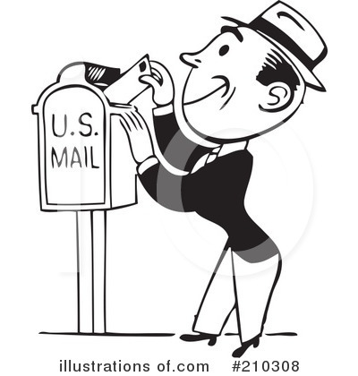 Royalty-Free (RF) Mail Clipart Illustration by BestVector - Stock Sample #210308