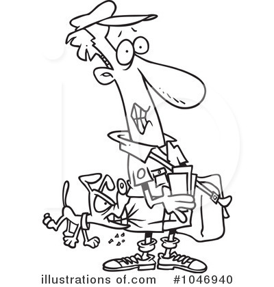 Royalty-Free (RF) Mail Man Clipart Illustration by toonaday - Stock Sample #1046940