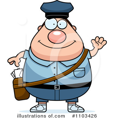 Mail Man Clipart #1103426 by Cory Thoman