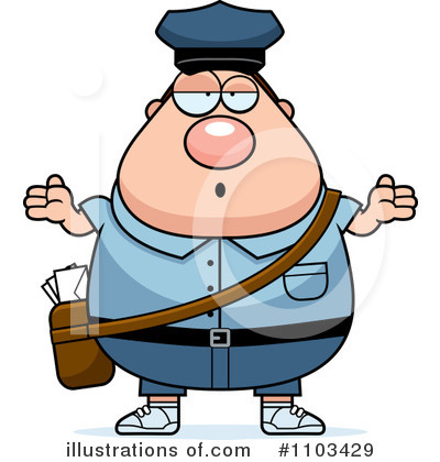 Royalty-Free (RF) Mail Man Clipart Illustration by Cory Thoman - Stock Sample #1103429