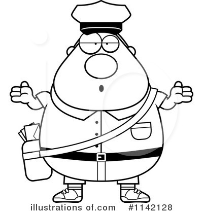 Royalty-Free (RF) Mail Man Clipart Illustration by Cory Thoman - Stock Sample #1142128