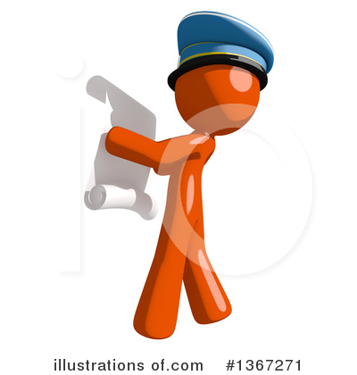 Royalty-Free (RF) Mail Man Clipart Illustration by Leo Blanchette - Stock Sample #1367271