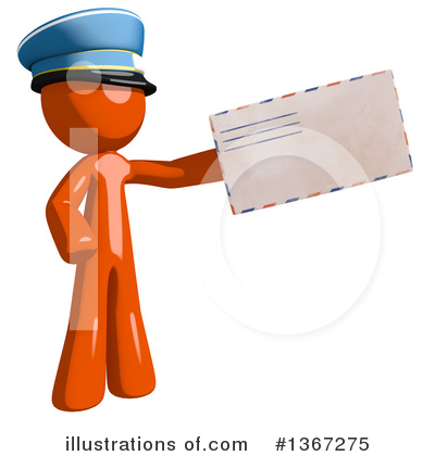 Royalty-Free (RF) Mail Man Clipart Illustration by Leo Blanchette - Stock Sample #1367275