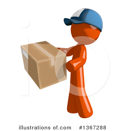 Royalty-Free (RF) Mail Man Clipart Illustration by Leo Blanchette - Stock Sample #1367288