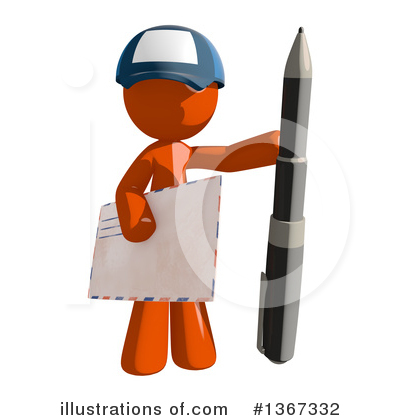 Royalty-Free (RF) Mail Man Clipart Illustration by Leo Blanchette - Stock Sample #1367332
