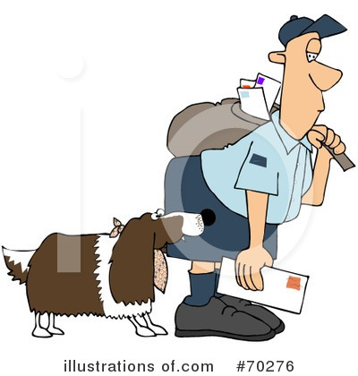 Royalty-Free (RF) Mail Man Clipart Illustration by djart - Stock Sample #70276