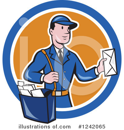 Mail Man Clipart #1242065 by patrimonio