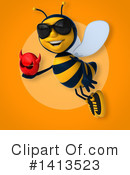 Male Bee Clipart #1413523 by Julos