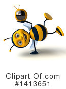 Male Bee Clipart #1413651 by Julos