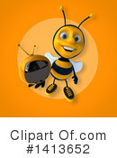 Male Bee Clipart #1413652 by Julos