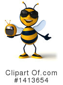 Male Bee Clipart #1413654 by Julos