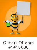 Male Bee Clipart #1413688 by Julos
