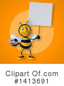 Male Bee Clipart #1413691 by Julos
