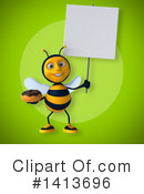 Male Bee Clipart #1413696 by Julos