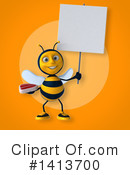 Male Bee Clipart #1413700 by Julos