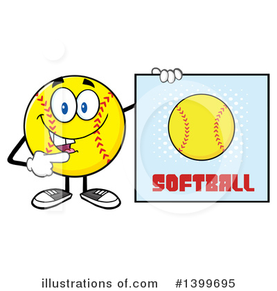 Royalty-Free (RF) Male Softball Clipart Illustration by Hit Toon - Stock Sample #1399695
