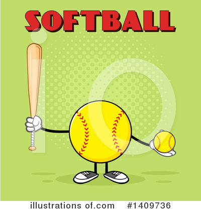 Royalty-Free (RF) Male Softball Clipart Illustration by Hit Toon - Stock Sample #1409736