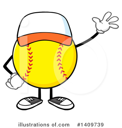 Softball Character Clipart #1409739 by Hit Toon