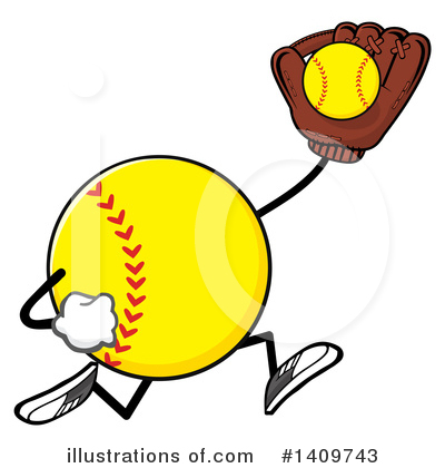 Royalty-Free (RF) Male Softball Clipart Illustration by Hit Toon - Stock Sample #1409743