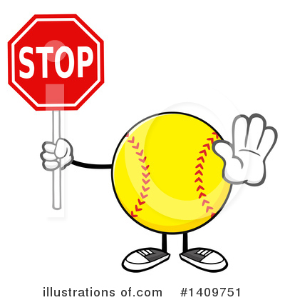 Royalty-Free (RF) Male Softball Clipart Illustration by Hit Toon - Stock Sample #1409751
